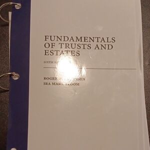Fundamentals of Trusts and Estates Book - Blue and White
